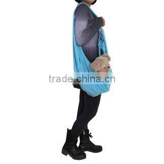 Light blue single-shoulder pet messenger bag