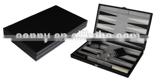 18'' leather backgammon board