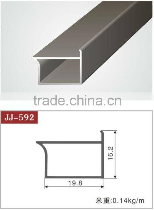 polishing wiredrawing aluminium furniture cabinet door profile