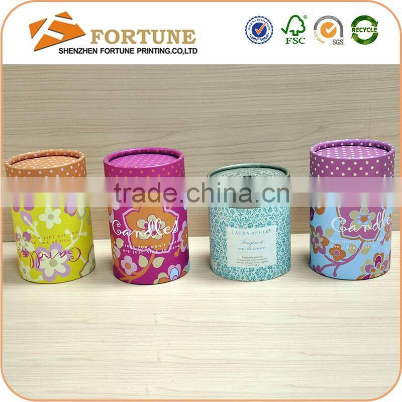 Wholesale kraft paper packaging round tube paper packaging box