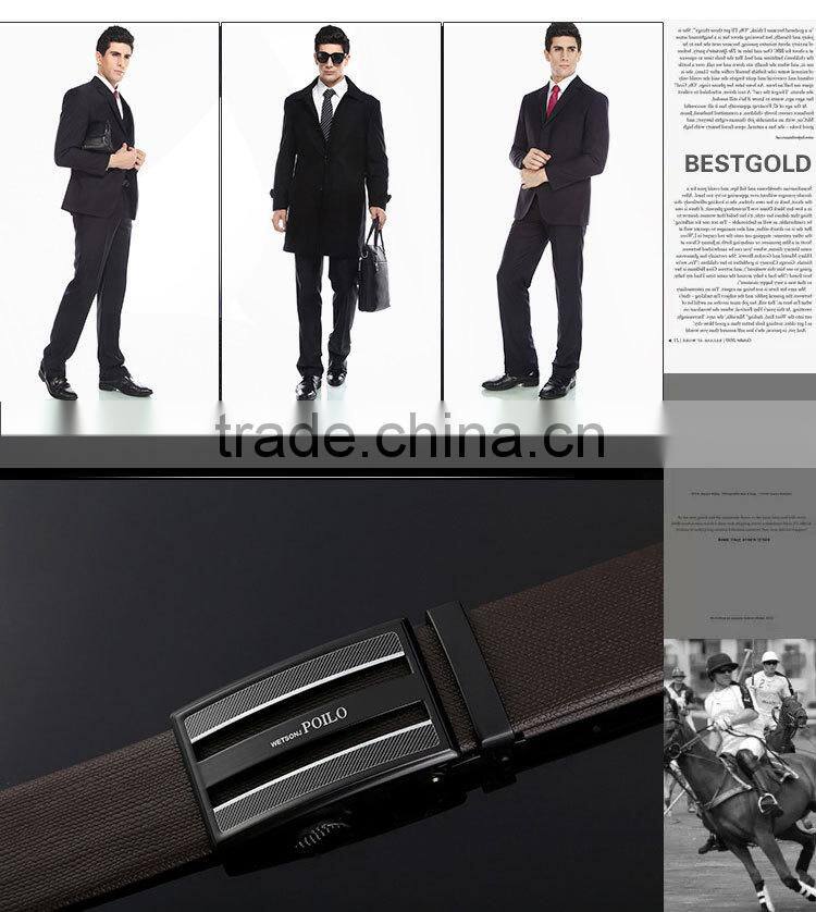 Men luxury metal letters anti-allergy automatic buckle belt