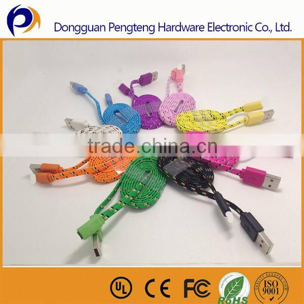 3 ft/ 10 ft usb cable for mobile phone braided cable