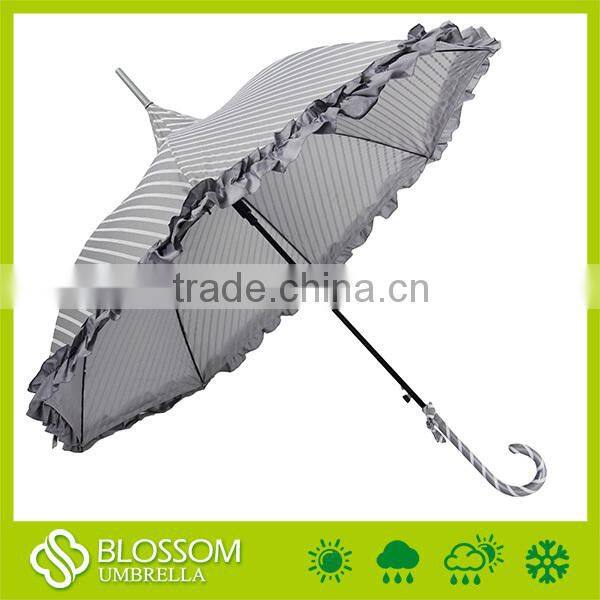 Fashion Special Shape Romantic Market Custom Stick Lady Umbrella