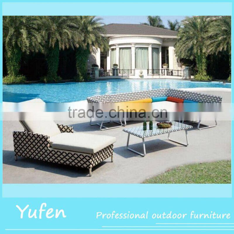 Cheap fancy outdoor furniture high back rattan sofa set
