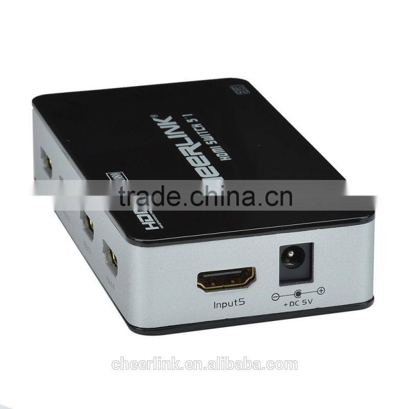 5x1 hdmi switch 501 hdmi v1.4 with ultra hd 2160p and 3d / remote control -black