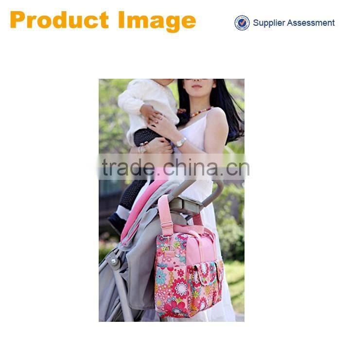 2016 sannovo wholesale fashion floral tote baby changing bag