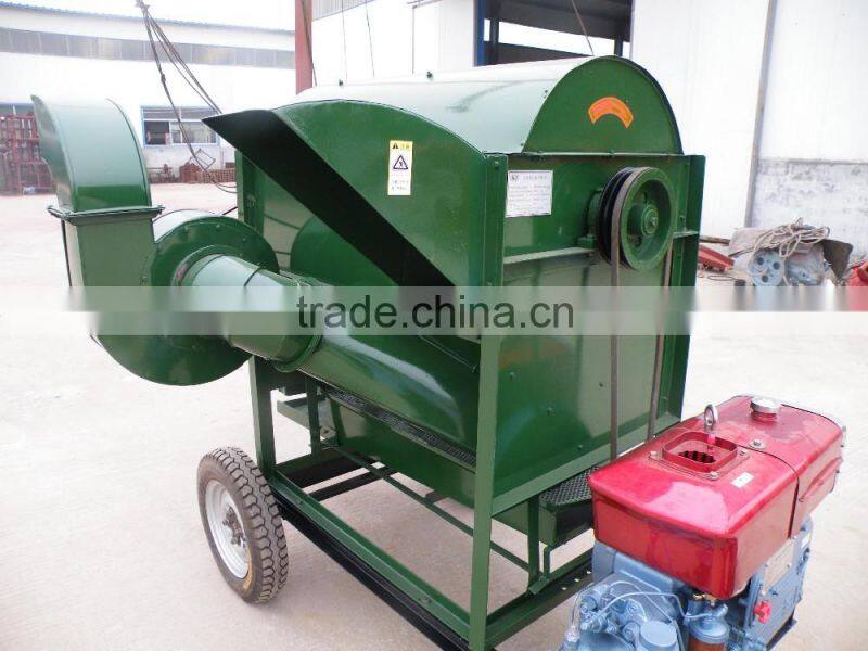 Wheat barely thresher machine with diesel engine drive