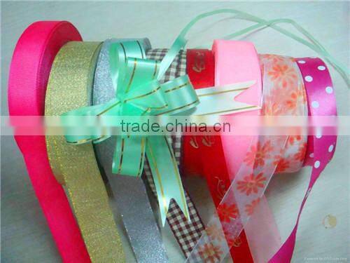 Slit Edge Printed Polyester Satin Ribbon