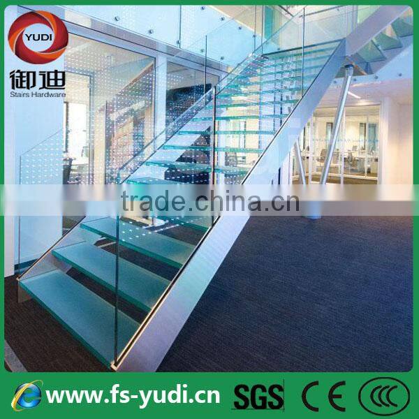 interior straight tempered glass stair glass stair prices for sale--YUDI
