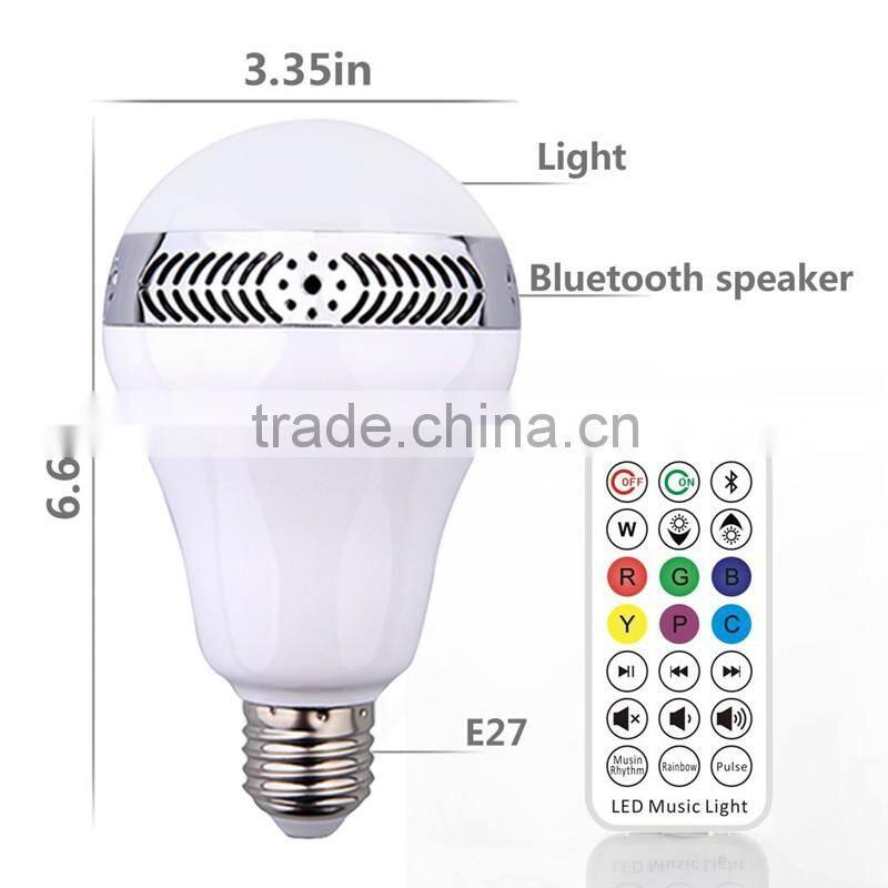 2016 Portable muti-functional speaker system wireless LED music bulb audio speakers