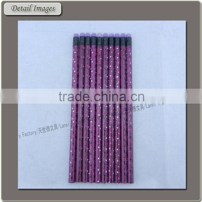 7 Inches Black lead HB Wooden Pencil With Eraser