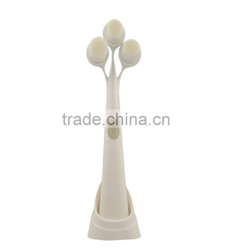 3pcs Head Synthetic Hair Electrical Facial Brush