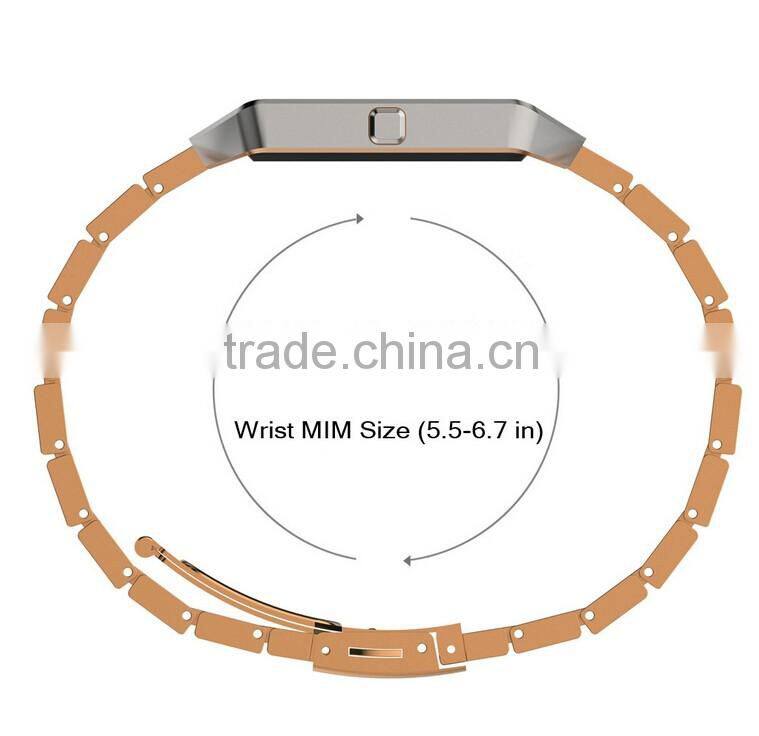 Stainless Steel Replacement Smart Watch Band Wrist Strap Bracelet with Butterfly Buckle Clasp or fitbit blaze smart watch band