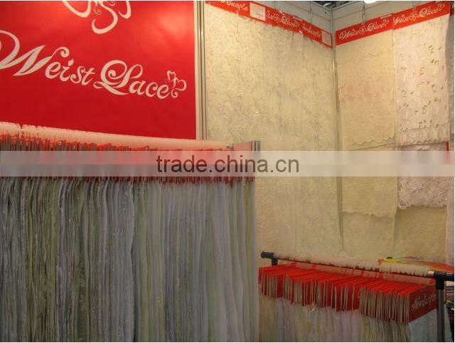 3d flower lace embroidered fabric