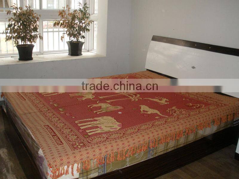 Cheapest nice jacquard Thread blanket bedsheet