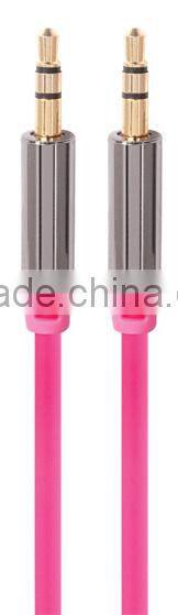 2014 New Design Colorful Flat 3.5mm AUX Audio Cable Jack To Jack