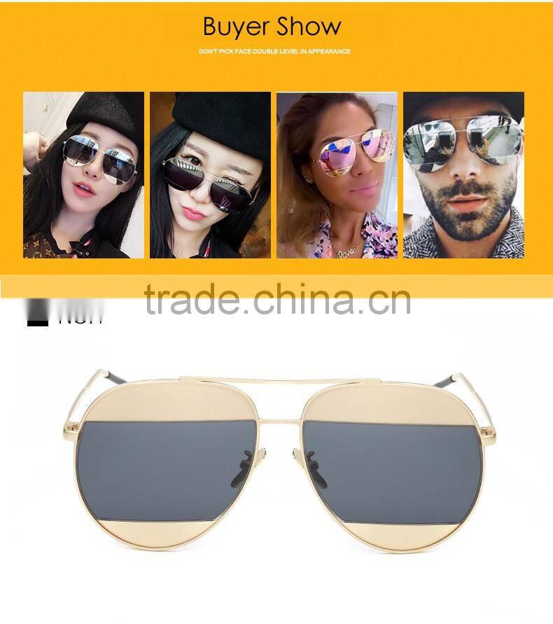 New Fashion Aviation Sunglasses Women Brand Designer Mirror Coating Vintage Copper Frame Ladies Sun Glasses for Women Men CC5063