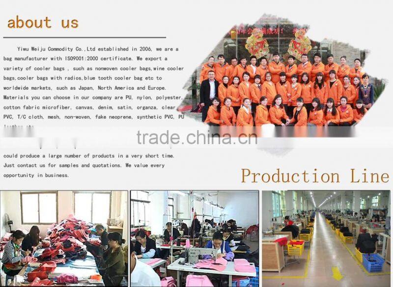 2016 New High Quality tote Foldable Cooler Bag Portable large volume promotional