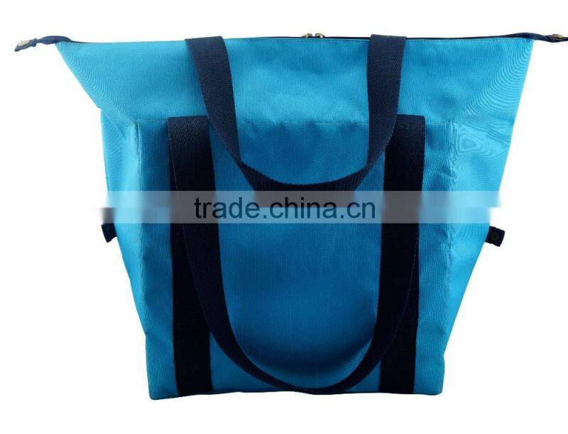 insulated cooler lunch tote bag with zipper closure