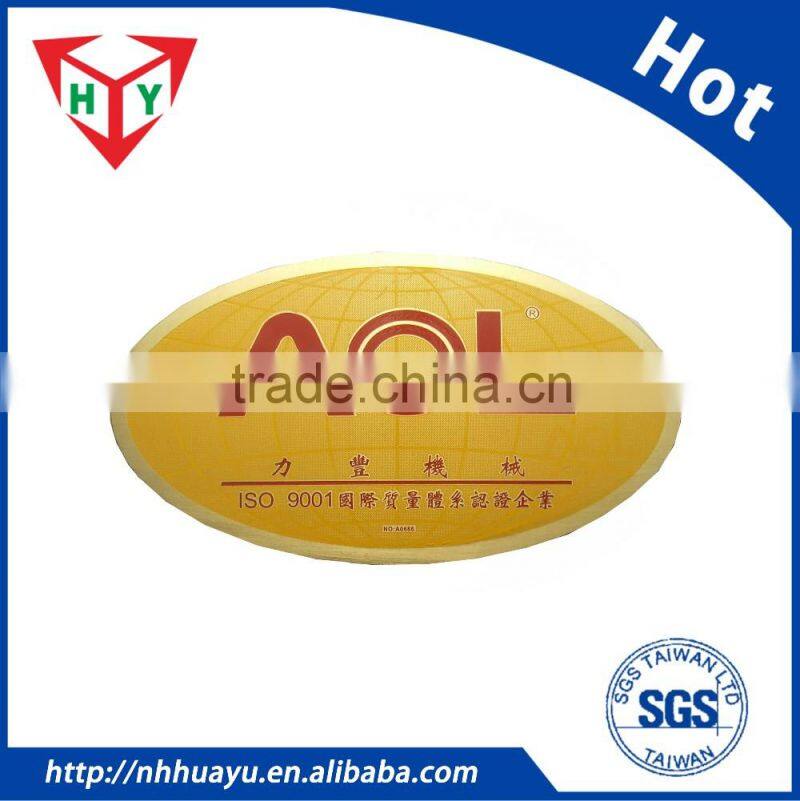 Aluminum etching paint label