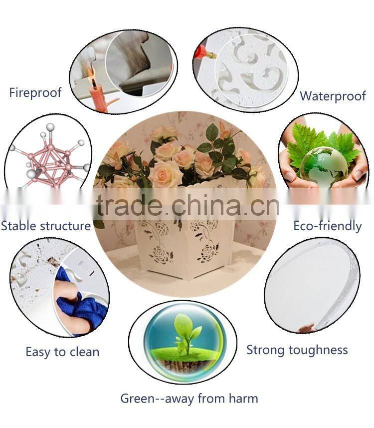 Decorative cheap laser cut DIY flower pot with elegant flower pattern