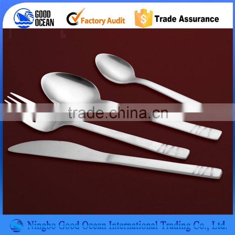 high quality decorative kinds of stainless steel spoons and forks