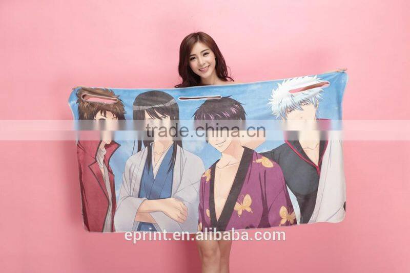 custom made wearing beach towel printing