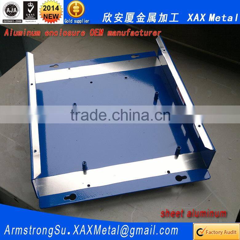 XAX14Alu OEM ODM customized laser cut bend weld sheet aluminum electric cabinet outer