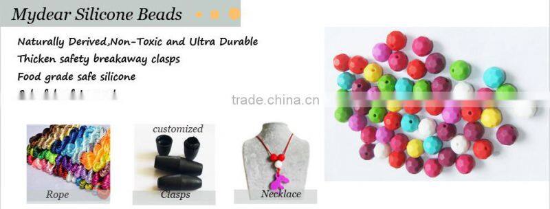 2015 Latest Design BPA Free Food Grade Silicone Teething Beads Necklace Jewellery