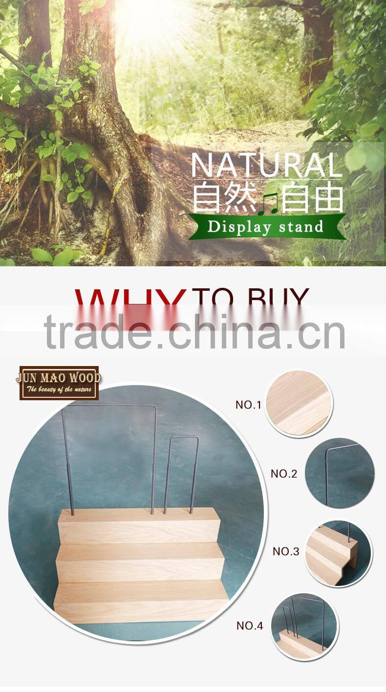 Sample Display Metal Racks/ keystone Three-Stairs Wooden Display Rack /Ties Pendant Metal Shelf