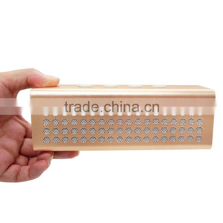 Dual channel stereo aluminum bluetooth speaker support TF card