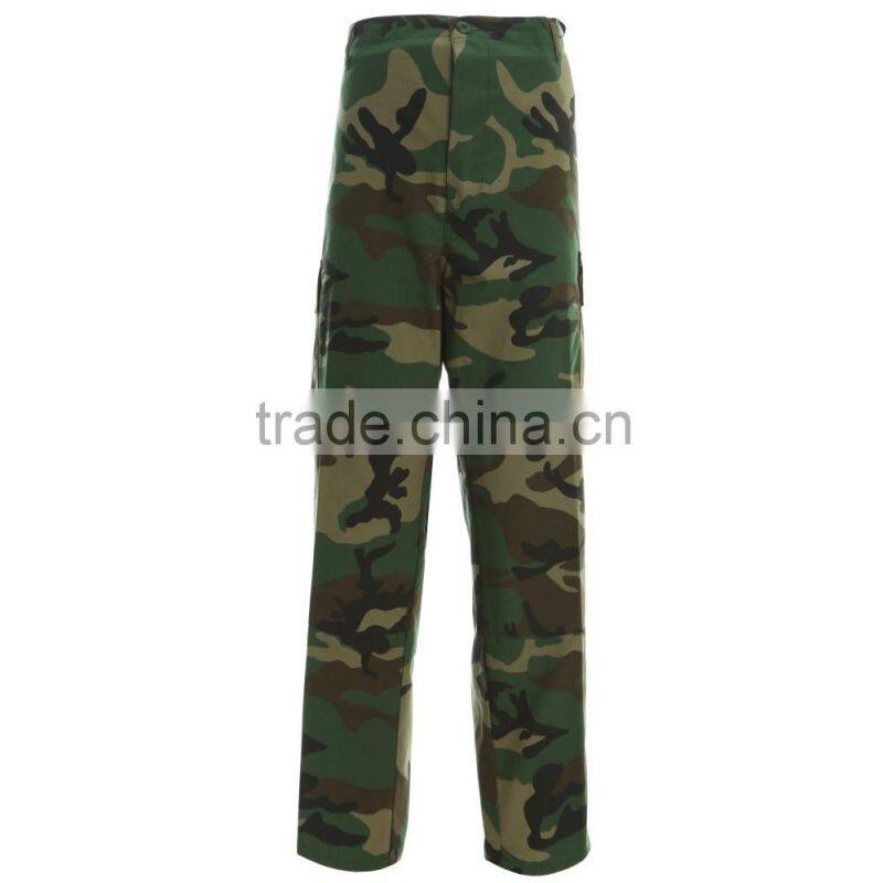 Cheap BDU woodland camo cargo pants