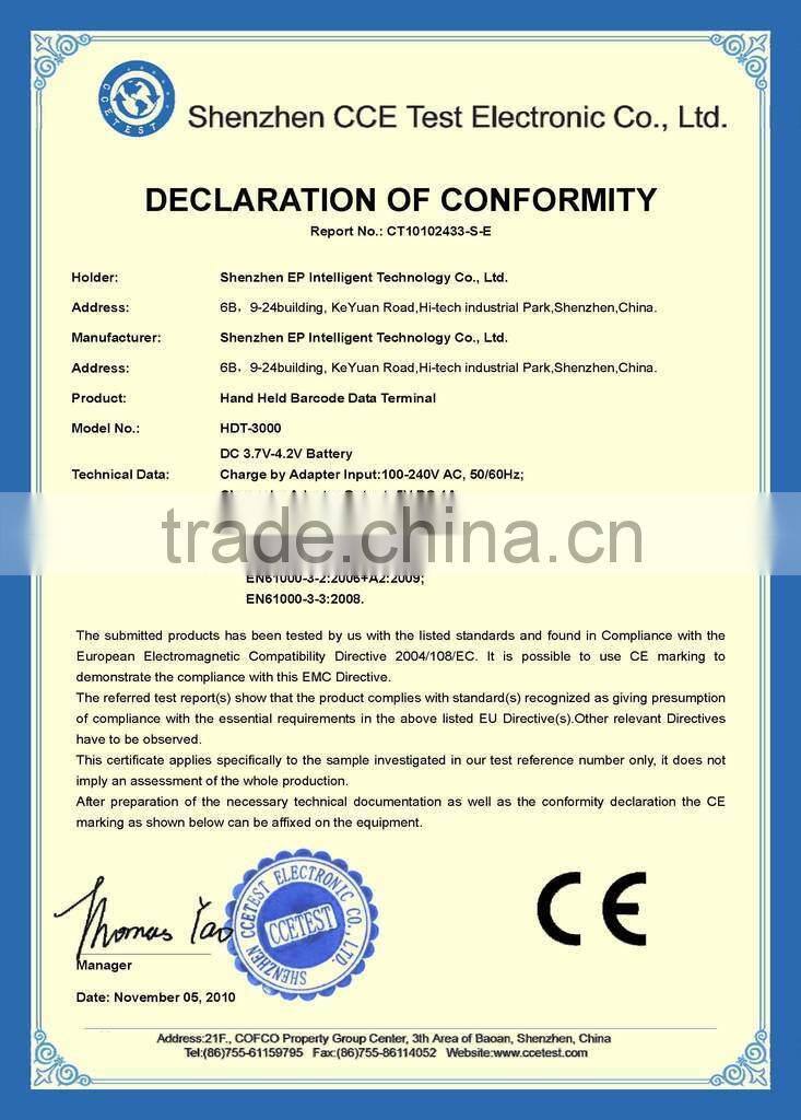 HDT3000 WIN CE Handheld RFID QR Code Scanner PDA for taking inventory