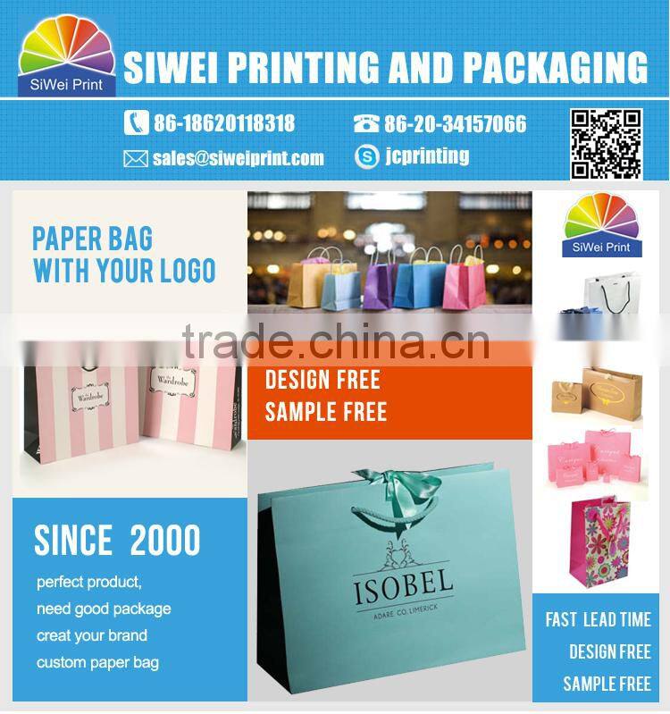 Customized Craft paper bag with your logo printed with handle in packagings