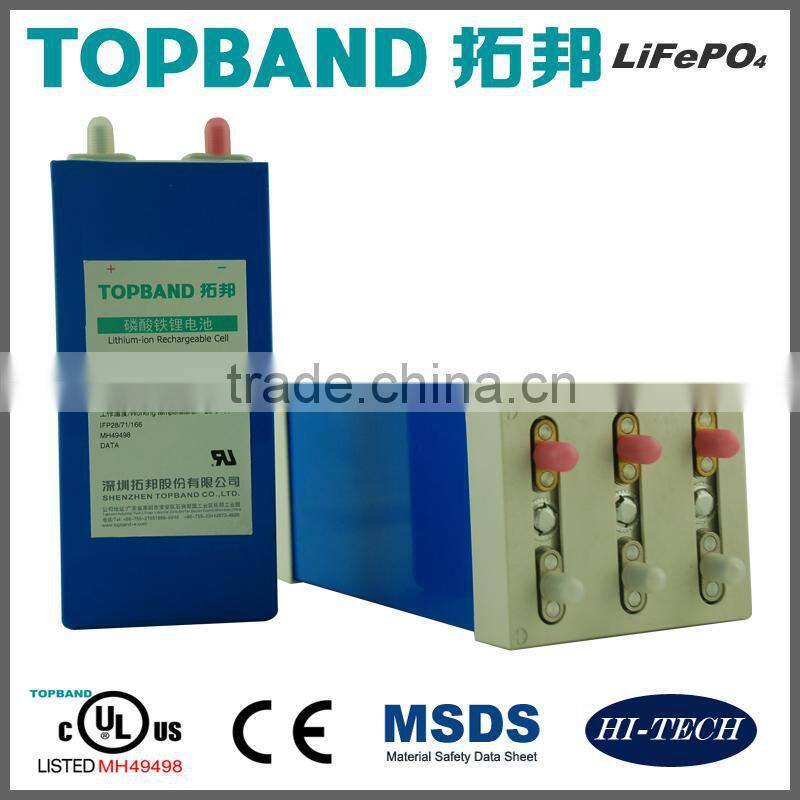 Hot Sale!!! TOPBAND 10Ah Prismatic LiFePO4 Cell