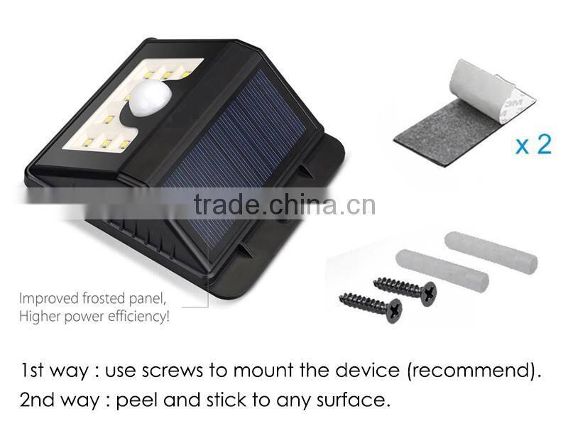 3 Lighting Level 50SMD LED Solar Motion Porch Lights Outdoor