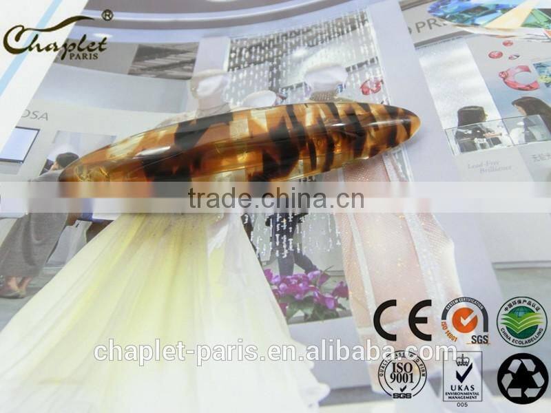 Simple stlye Fashion acetate Cellulose french luxury leopard point hair clips barrettes