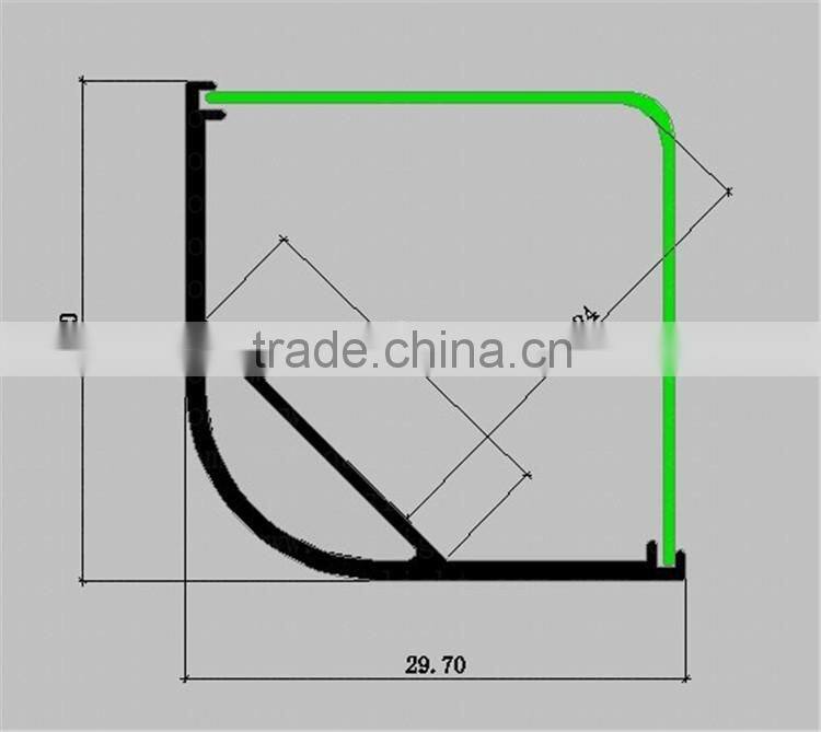 QS-A54 30x30mm Top Quality And Recessed Linear Flanged LED aluminium profile