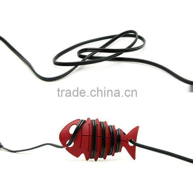 Fisb bone key chain headphones Cable winder