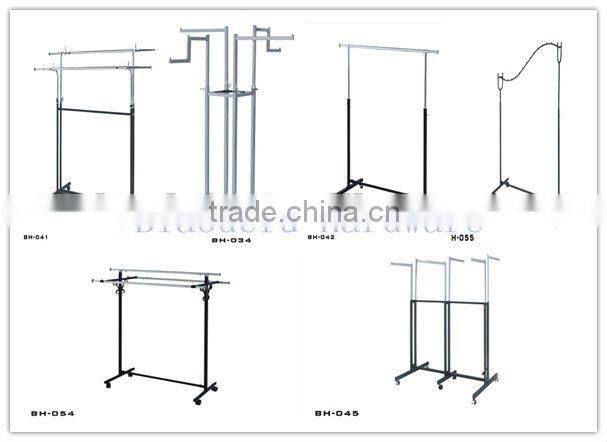 Adjustable Double Rail Rolling Garment Rack Clothing Rack Drying Rack Hanging Rack, Chrome Finish