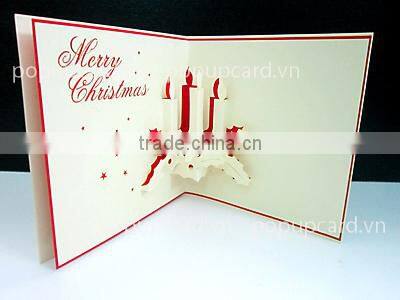 Cockscomb Flower 3d pop up greeting card