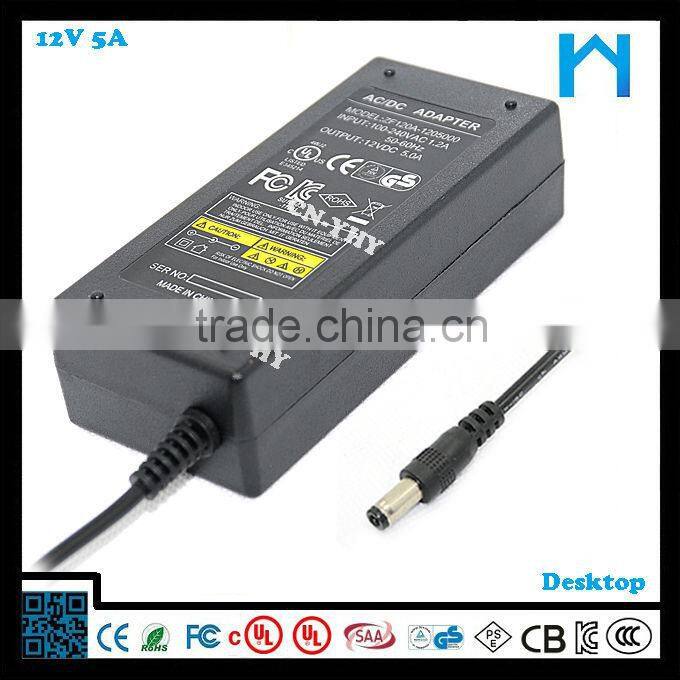 power supply for led 12v 5a ac dc adapter for credit card terminal 60w electric power transformer