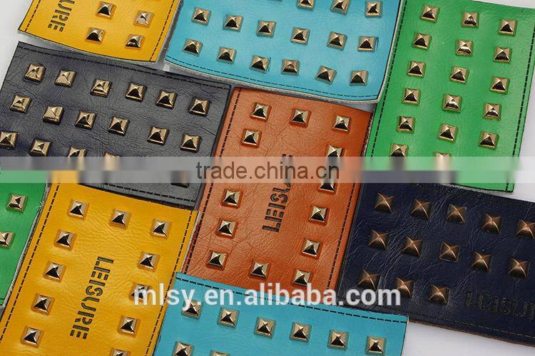 New arrival fashion custom embossed leather patch