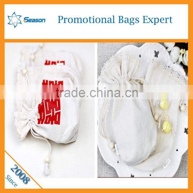 Custom Printed candy bag cotton drawstring bag yiwu bag