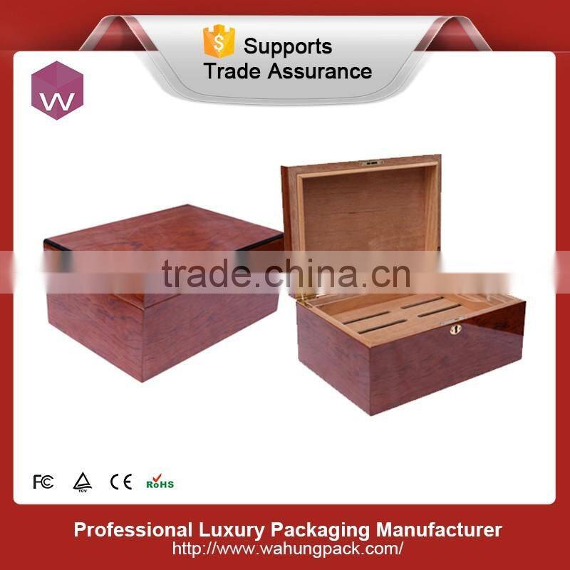 Customized cigar boxes locking wooden box for cigar wholesale