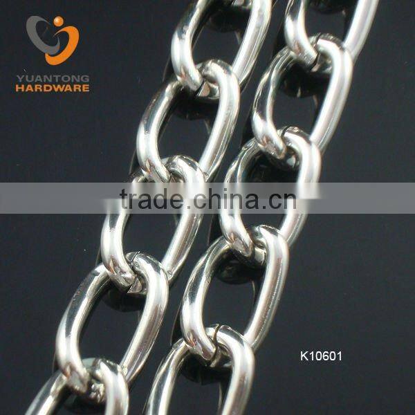 2.0mm thick silver double o ring chain 15.2*10.5mm