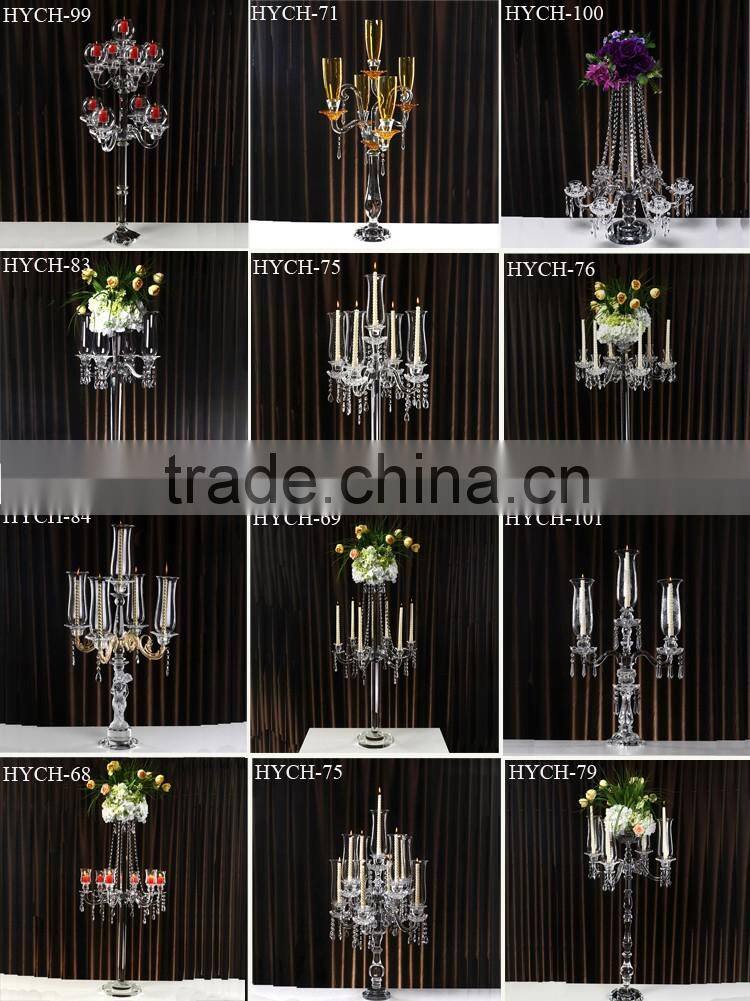 SH1504 wholesale tall replacement glass candle holder candelabra