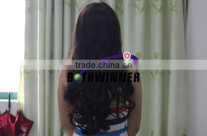 Fashion Long Brown Wavy Cosplay Hair Wig