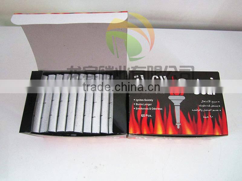 the longer burning time, lower ash & high heat value charcoal tablets