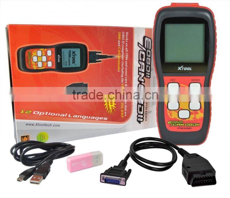 PS100 OBD2 Engine Scanner Clear Touble Codes Reader Reset Check Engine Light